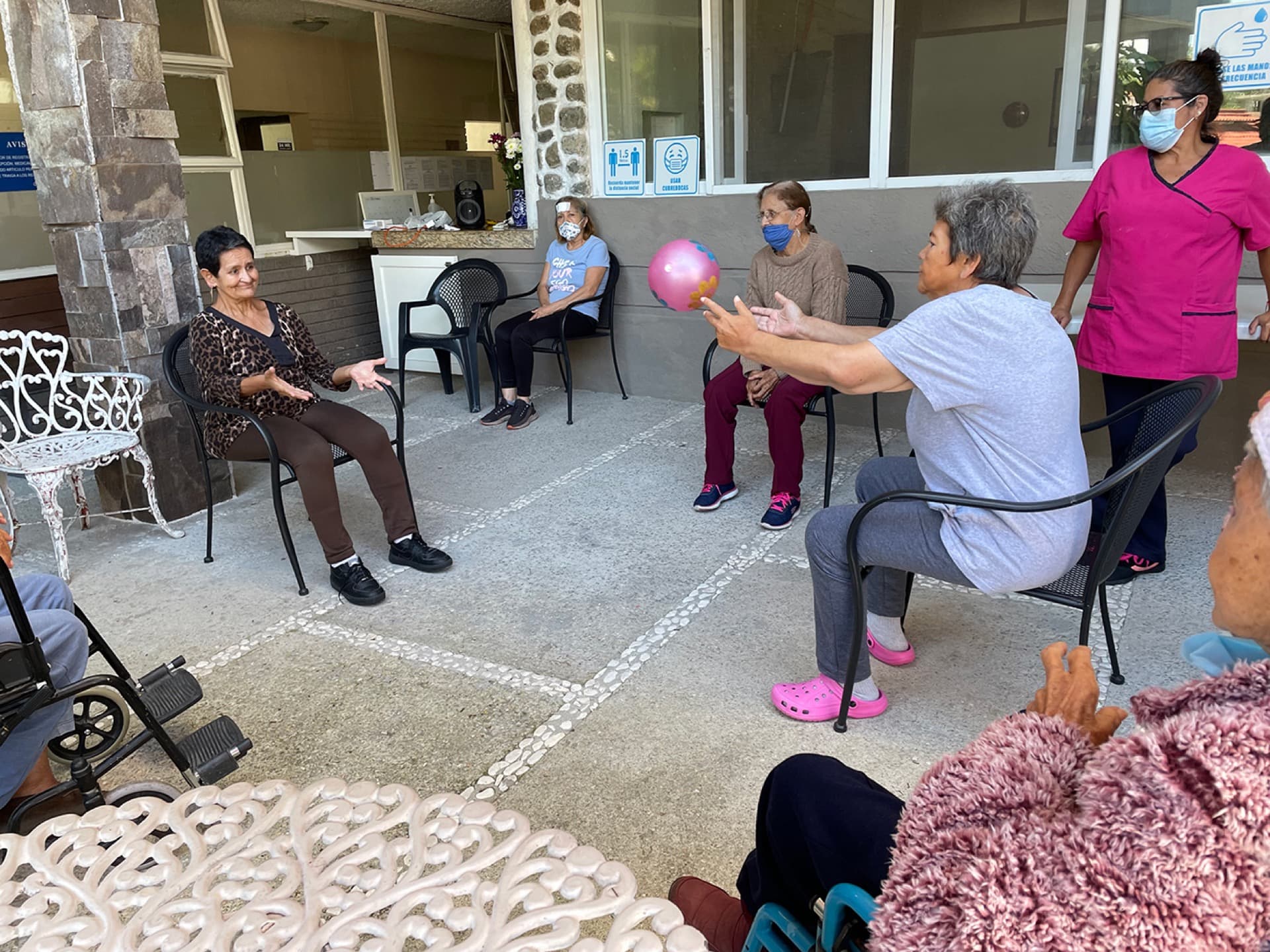 Physical therapy and activity session