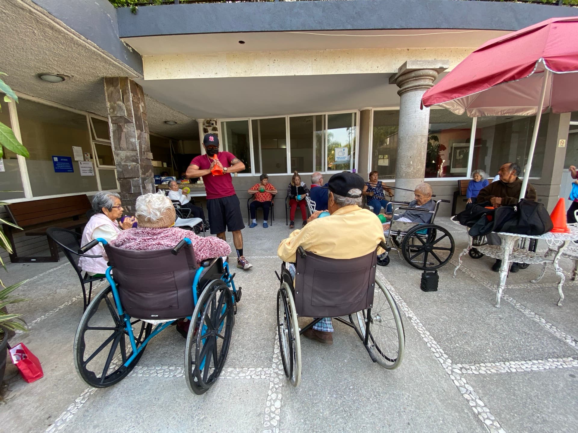 Residents in a recreational activity